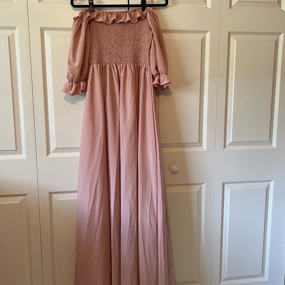 Maternity maxi flowy  photo shoot dress